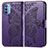 Coque Portefeuille Papillon Livre Cuir Etui Clapet pour Motorola Moto G41 Violet