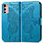Coque Portefeuille Papillon Livre Cuir Etui Clapet pour Motorola Moto G42 Bleu