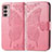 Coque Portefeuille Papillon Livre Cuir Etui Clapet pour Motorola Moto G42 Rose Rouge