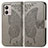 Coque Portefeuille Papillon Livre Cuir Etui Clapet pour Motorola Moto G53 5G Gris