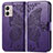 Coque Portefeuille Papillon Livre Cuir Etui Clapet pour Motorola Moto G53 5G Violet