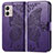 Coque Portefeuille Papillon Livre Cuir Etui Clapet pour Motorola Moto G53j 5G Violet