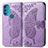 Coque Portefeuille Papillon Livre Cuir Etui Clapet pour Motorola Moto G71 5G Violet Clair