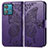 Coque Portefeuille Papillon Livre Cuir Etui Clapet pour Motorola Moto G84 5G Violet