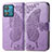 Coque Portefeuille Papillon Livre Cuir Etui Clapet pour Motorola Moto G84 5G Violet Clair