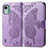 Coque Portefeuille Papillon Livre Cuir Etui Clapet pour Nokia C12 Plus Violet Clair