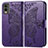 Coque Portefeuille Papillon Livre Cuir Etui Clapet pour Nokia C210 Violet