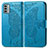 Coque Portefeuille Papillon Livre Cuir Etui Clapet pour Nokia G22 Bleu