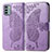 Coque Portefeuille Papillon Livre Cuir Etui Clapet pour Nokia G22 Violet Clair