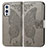 Coque Portefeuille Papillon Livre Cuir Etui Clapet pour OnePlus 9 5G Gris