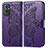 Coque Portefeuille Papillon Livre Cuir Etui Clapet pour OnePlus 9 Pro 5G Violet