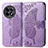 Coque Portefeuille Papillon Livre Cuir Etui Clapet pour OnePlus Ace 2 5G Violet Clair