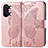 Coque Portefeuille Papillon Livre Cuir Etui Clapet pour OnePlus Ace 2V 5G Or Rose