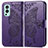 Coque Portefeuille Papillon Livre Cuir Etui Clapet pour OnePlus Nord 2 5G Violet