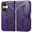 Coque Portefeuille Papillon Livre Cuir Etui Clapet pour OnePlus Nord CE 3 5G Violet