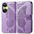 Coque Portefeuille Papillon Livre Cuir Etui Clapet pour OnePlus Nord CE 3 5G Violet Clair