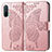 Coque Portefeuille Papillon Livre Cuir Etui Clapet pour OnePlus Nord CE 5G Or Rose