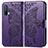 Coque Portefeuille Papillon Livre Cuir Etui Clapet pour OnePlus Nord CE 5G Violet