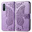 Coque Portefeuille Papillon Livre Cuir Etui Clapet pour OnePlus Nord CE 5G Violet Clair