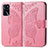 Coque Portefeuille Papillon Livre Cuir Etui Clapet pour Oppo A16s Rose Rouge