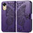 Coque Portefeuille Papillon Livre Cuir Etui Clapet pour Oppo A17K Violet