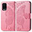 Coque Portefeuille Papillon Livre Cuir Etui Clapet pour Oppo A54 4G Rose Rouge