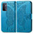 Coque Portefeuille Papillon Livre Cuir Etui Clapet pour Oppo A54 5G Bleu