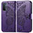 Coque Portefeuille Papillon Livre Cuir Etui Clapet pour Oppo A54 5G Violet