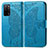 Coque Portefeuille Papillon Livre Cuir Etui Clapet pour Oppo A55 5G Bleu