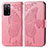 Coque Portefeuille Papillon Livre Cuir Etui Clapet pour Oppo A55 5G Rose Rouge