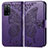 Coque Portefeuille Papillon Livre Cuir Etui Clapet pour Oppo A55 5G Violet