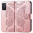 Coque Portefeuille Papillon Livre Cuir Etui Clapet pour Oppo A55S 5G Rose