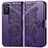 Coque Portefeuille Papillon Livre Cuir Etui Clapet pour Oppo A55S 5G Violet