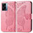 Coque Portefeuille Papillon Livre Cuir Etui Clapet pour Oppo A57 5G Rose Rouge