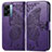 Coque Portefeuille Papillon Livre Cuir Etui Clapet pour Oppo A57 5G Violet