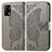 Coque Portefeuille Papillon Livre Cuir Etui Clapet pour Oppo A74 4G Gris