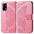 Coque Portefeuille Papillon Livre Cuir Etui Clapet pour Oppo A74 4G Rose Rouge