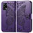 Coque Portefeuille Papillon Livre Cuir Etui Clapet pour Oppo A74 4G Violet