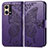 Coque Portefeuille Papillon Livre Cuir Etui Clapet pour Oppo F21s Pro 4G Violet