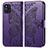 Coque Portefeuille Papillon Livre Cuir Etui Clapet pour Oppo Find X3 5G Violet