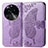 Coque Portefeuille Papillon Livre Cuir Etui Clapet pour Oppo Find X6 5G Violet Clair