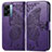 Coque Portefeuille Papillon Livre Cuir Etui Clapet pour Oppo K10 5G India Violet