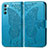 Coque Portefeuille Papillon Livre Cuir Etui Clapet pour Oppo K9 Pro 5G Bleu