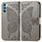 Coque Portefeuille Papillon Livre Cuir Etui Clapet pour Oppo K9 Pro 5G Gris