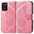 Coque Portefeuille Papillon Livre Cuir Etui Clapet pour Oppo K9S 5G Rose Rouge