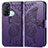 Coque Portefeuille Papillon Livre Cuir Etui Clapet pour Oppo Reno5 A Violet