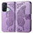 Coque Portefeuille Papillon Livre Cuir Etui Clapet pour Oppo Reno5 A Violet Clair