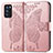 Coque Portefeuille Papillon Livre Cuir Etui Clapet pour Oppo Reno6 Pro 5G India Rose