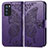 Coque Portefeuille Papillon Livre Cuir Etui Clapet pour Oppo Reno6 Pro 5G India Violet