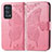 Coque Portefeuille Papillon Livre Cuir Etui Clapet pour Oppo Reno6 Pro 5G Rose Rouge